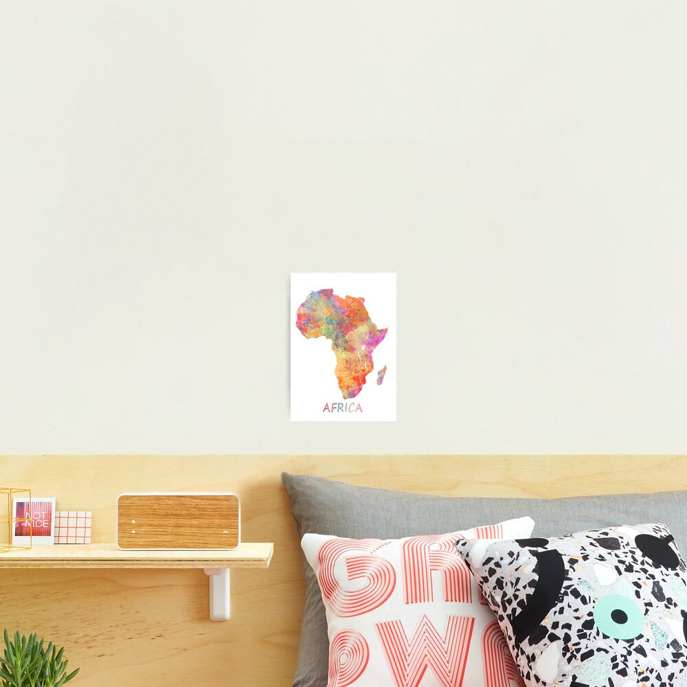 Map Africa #africa #map Photographic Print