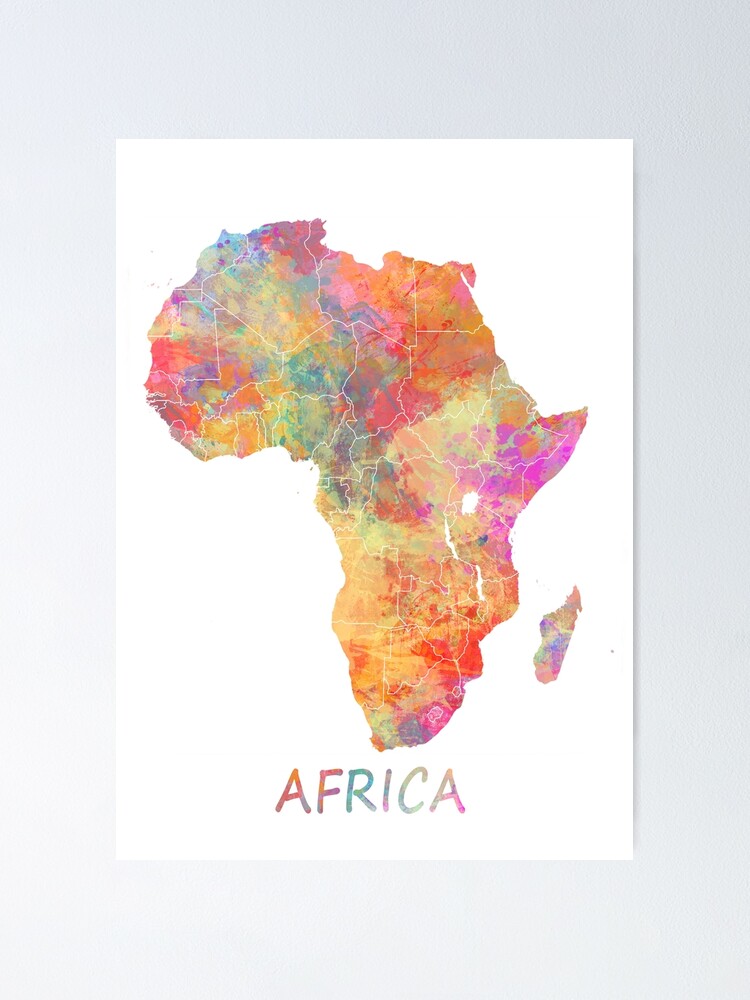 Karte Afrika Afrika Karte Poster Von Jbjart Redbubble