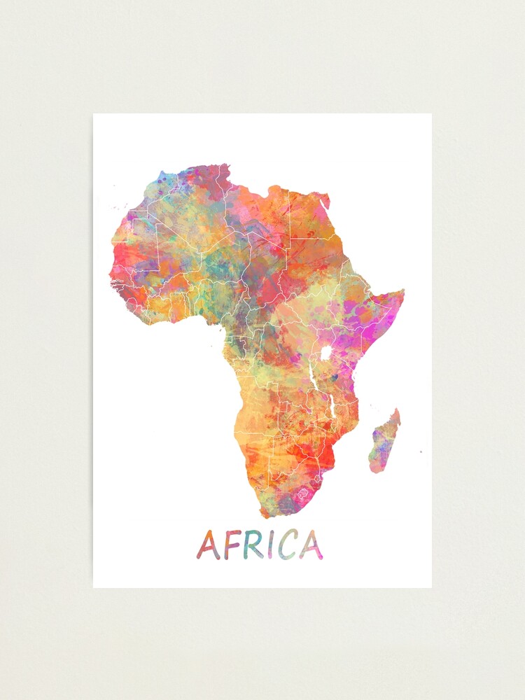 Alternate view of Map Africa #africa #map Photographic Print