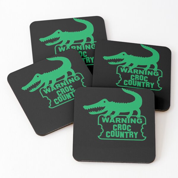 Item preview, WARNING! Croc Country! with green corocdile! designed and sold by jazzydevil.