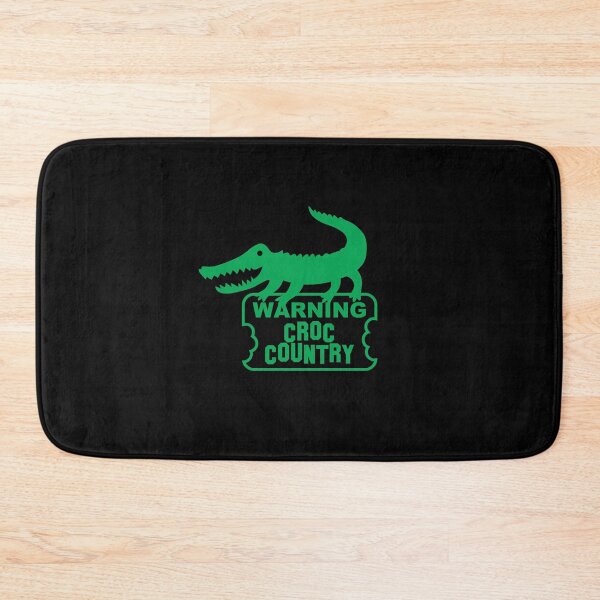 Item preview, WARNING! Croc Country! with green corocdile! designed and sold by jazzydevil.