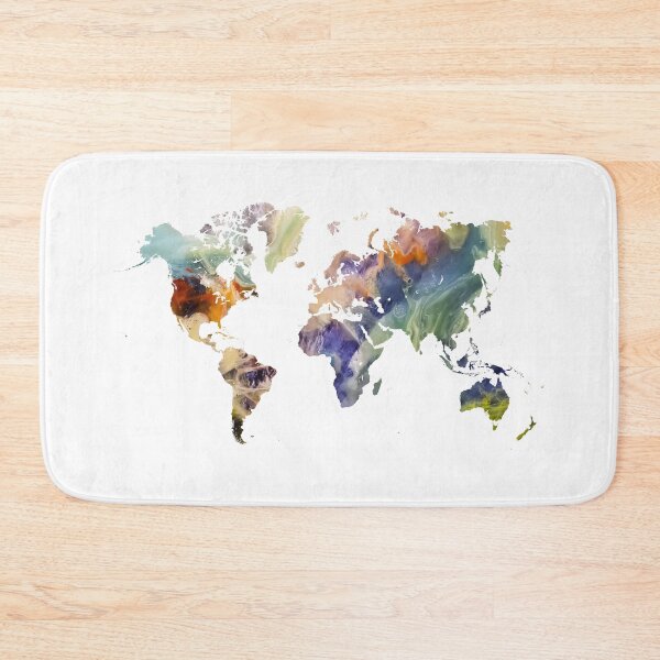 Item preview, World Map watercolor painting #map #worldmap designed and sold by JBJart.