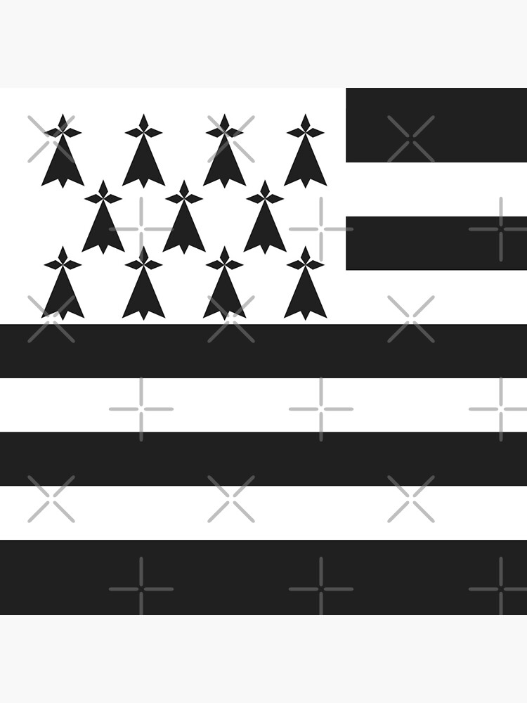 Drapeau de la Bretagne Drapeau Breton Gwenn ha du Ermine noir et blanc HD BOUTIQUE EN LIGNE DE HAUTE QUALIT Horloge