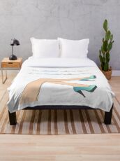 Motivational quote about high heels- womens shoes and legs Throw Blanket