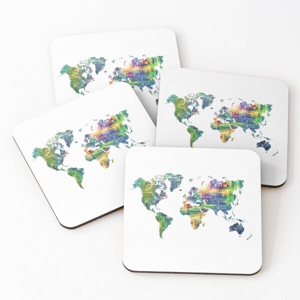 Item preview, Map of the world geometric #map #worldmap designed and sold by JBJart.