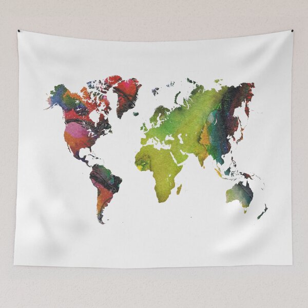 Item preview, Map of the world green red #map #worldmap designed and sold by JBJart.
