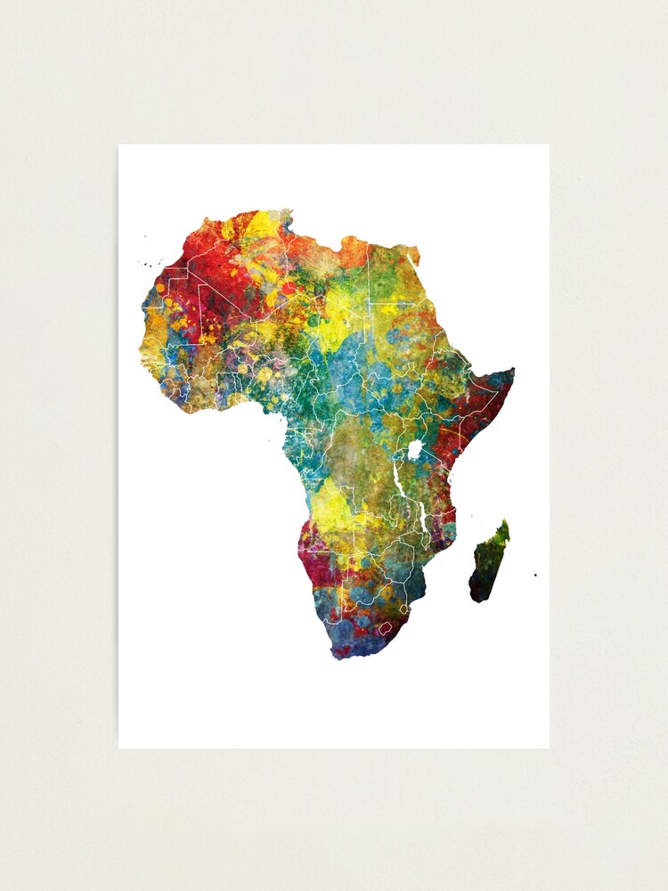 Alternate view of Africa map 3 #africa #map Photographic Print
