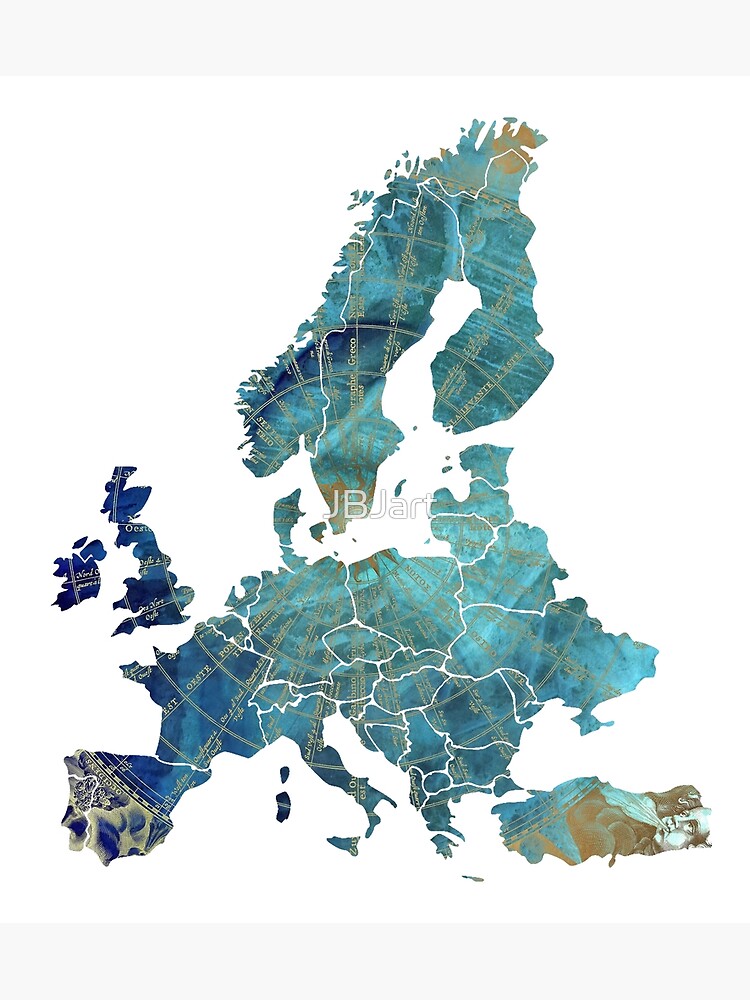 Europe Map wind #europe #map Premium Matte Vertical Poster sold by ...