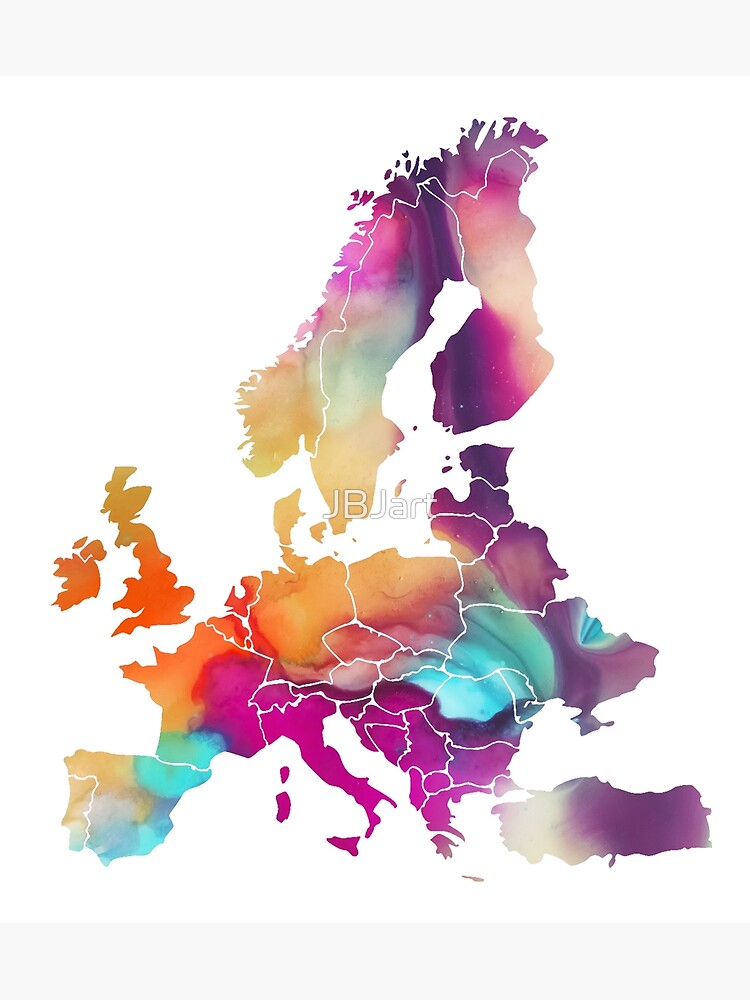 Europe Map colored #europe #map by JBJart