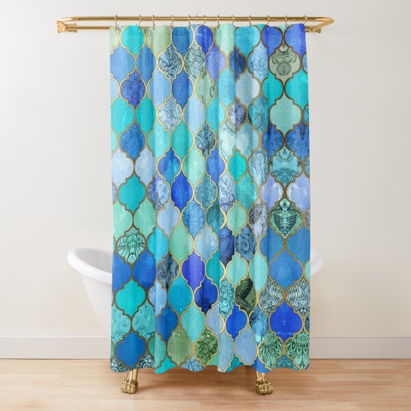 Louis Vuitton Blue Jade Monogram Bathroom Set With Shower Curtain