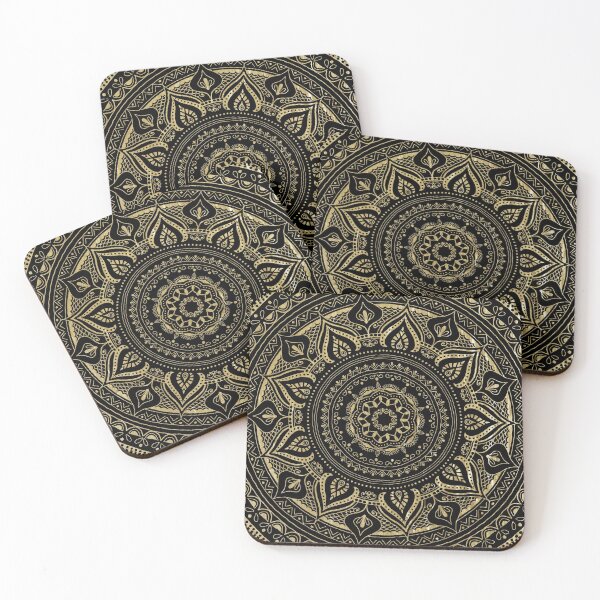Item preview, Traditional Bohemian Mandala with faux sparkles and gold designed and sold by jnpdesign999.