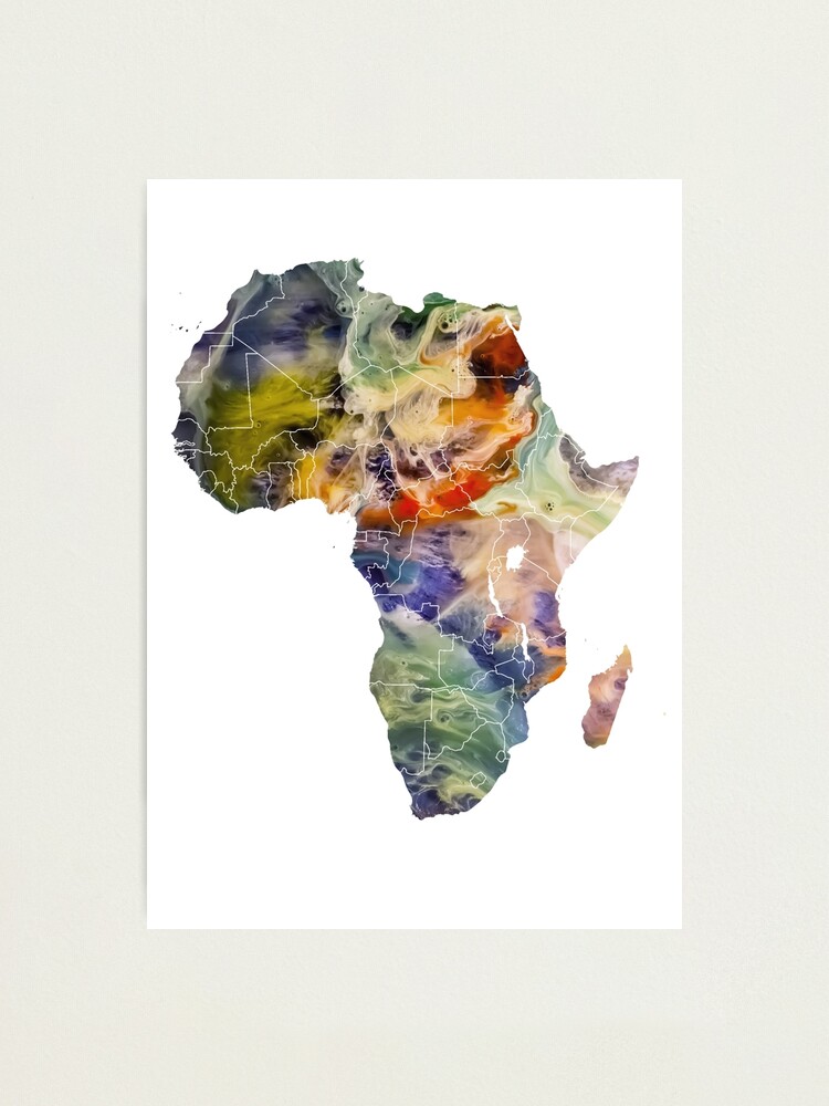 Alternate view of Map Africa 6 #africa #map Photographic Print
