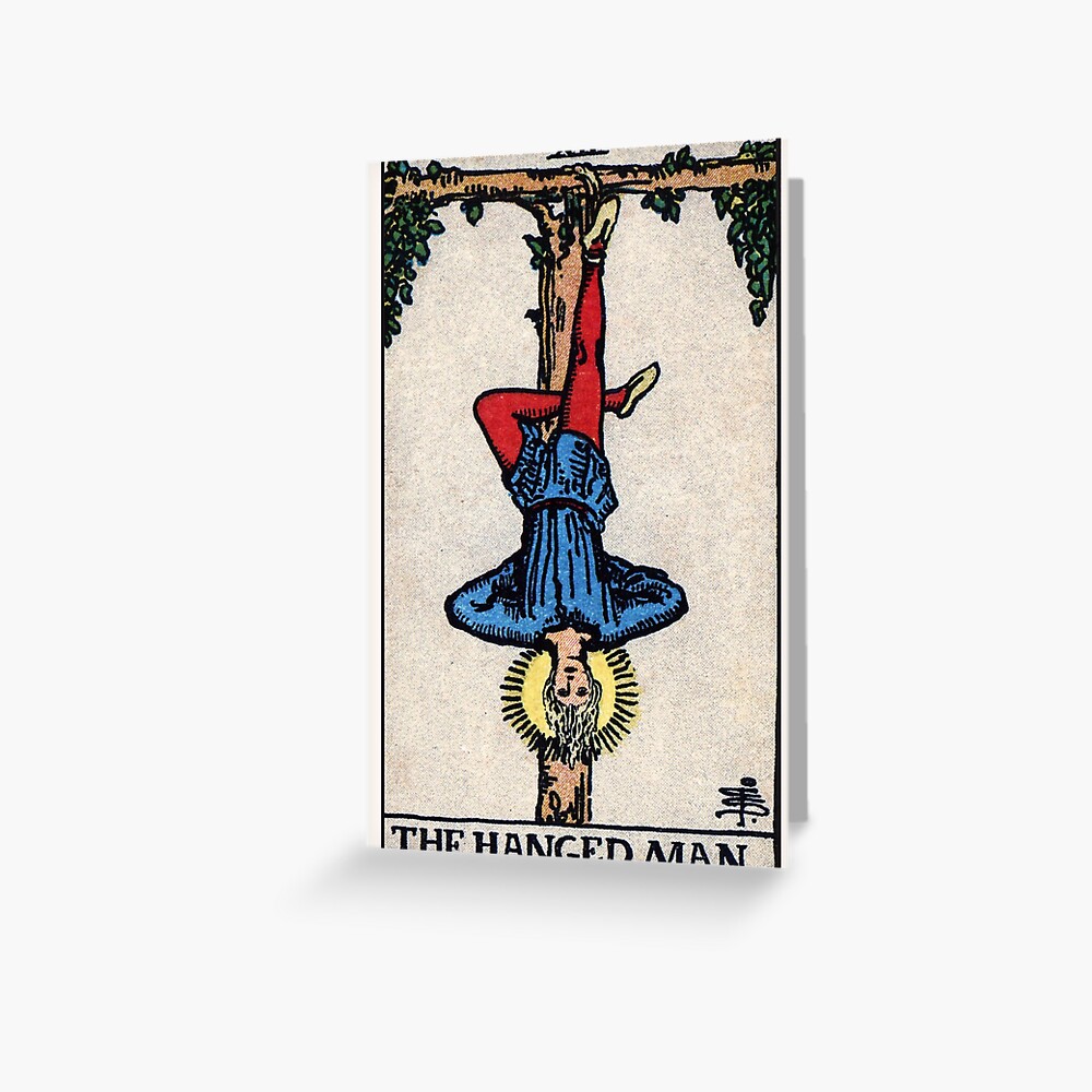 "XII. The Hanged Man Tarot Card" Greeting Card for Sale by wildtribe