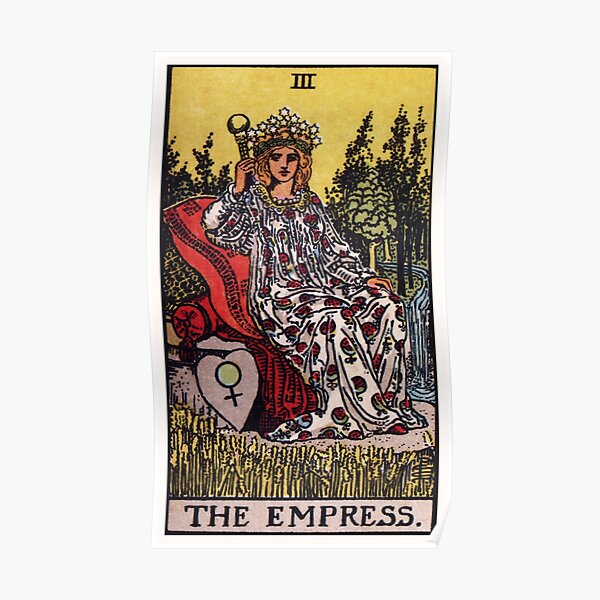 Representación de alta resolución del estilo tradicional Rider-Waite.
La emperatriz es una hermosa Póster