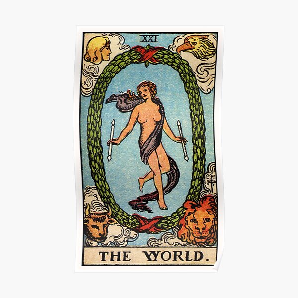 XXI. The World Tarot Card Poster