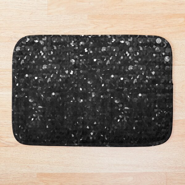 Black Crystal Bling Strass G283 Bath Mat
