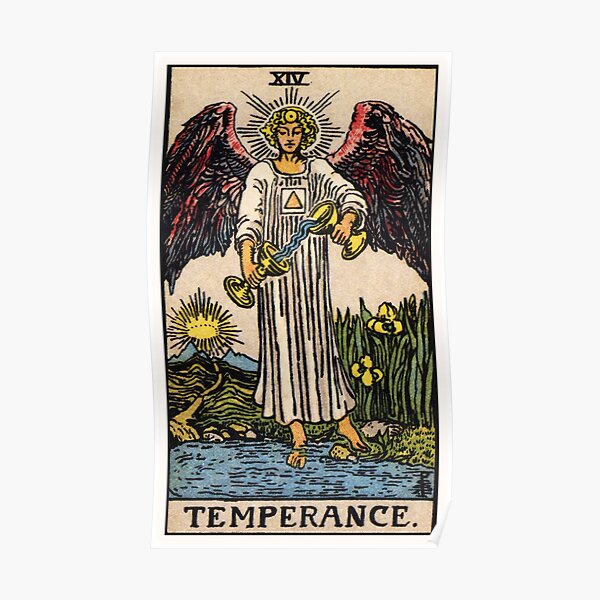 XIV. Temperance Tarot Card Poster