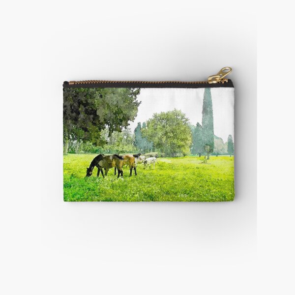 Aperçu de l'œuvre Grazing horses and cows créée et vendue par Giuseppe Cocco.