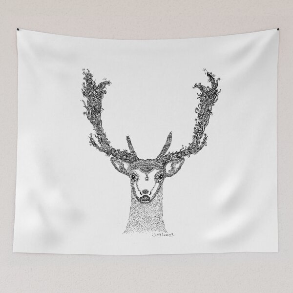 Item preview, Deer in Doodling Style designed and sold by Jane M Lucas.