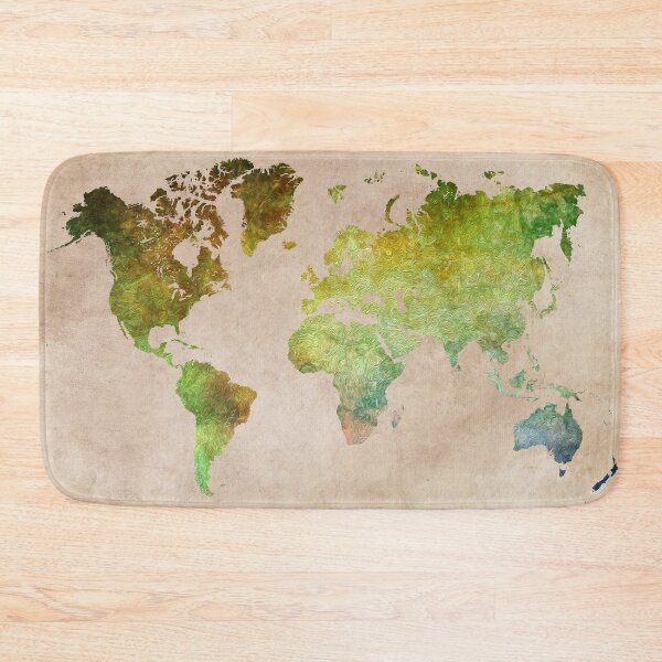 Item preview, Green World Map ecology #map #worldmap designed and sold by JBJart.