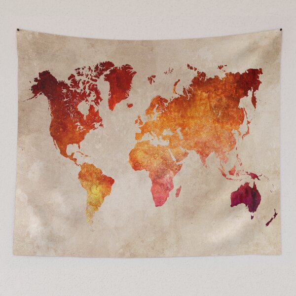 Item preview, Map of the world Red World #map #worldmap designed and sold by JBJart.