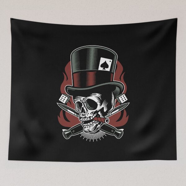 Item preview, Real Outlaw Skull /  Gambling Luck Dice  Poker Casino Gamber Gift Idea designed and sold by SimonGs.