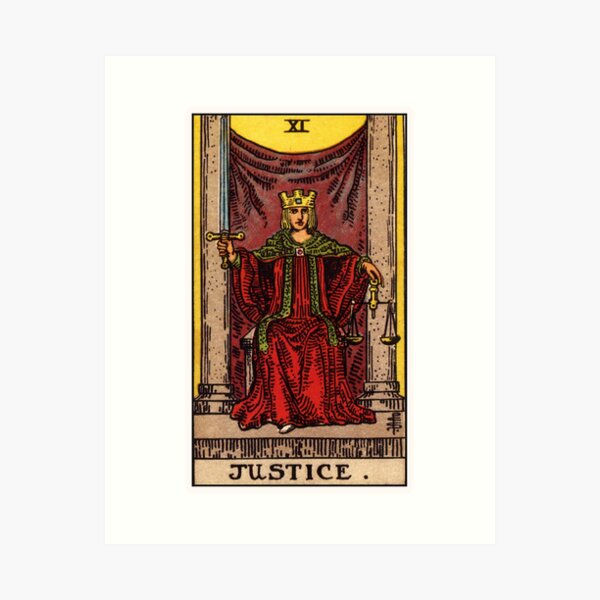 Item preview, II. Justice Tarot Card designed and sold by wildtribe.