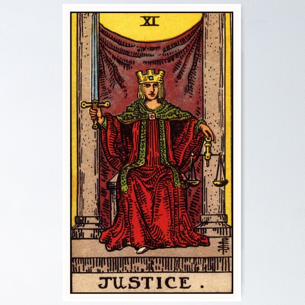 Item preview, II. Justice Tarot Card designed and sold by wildtribe.