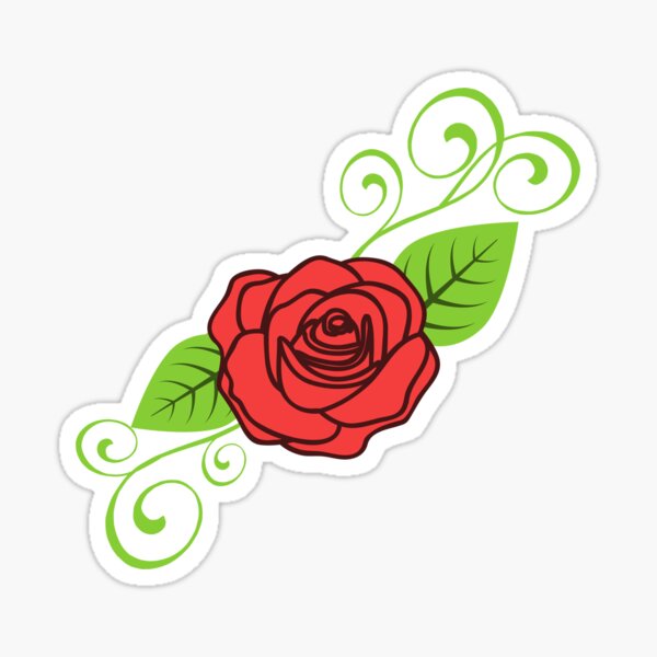 Red rose Sticker
