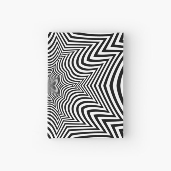 #Illusion, #pattern, #vortex, #hypnosis, abstract, design, twist, art, illustration, psychedelic Hardcover Journal
