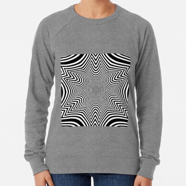 #Illusion, #pattern, #vortex, #hypnosis, abstract, design, twist, art, illustration, psychedelic Lightweight Sweatshirt