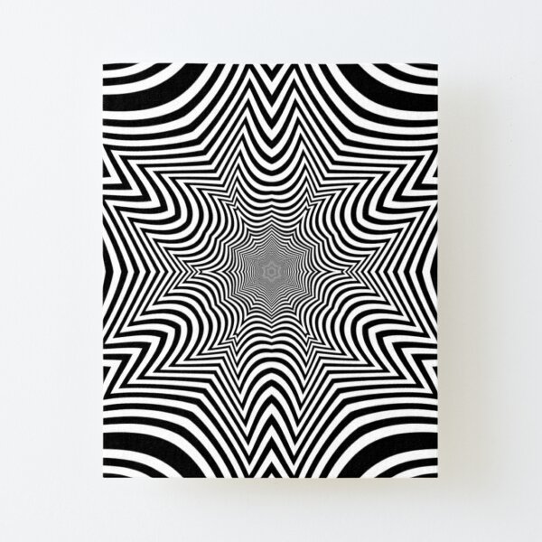 #Illusion, #pattern, #vortex, #hypnosis, abstract, design, twist, art, illustration, psychedelic Canvas Mounted Print