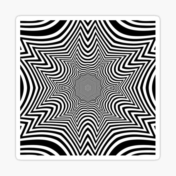 #Illusion, #pattern, #vortex, #hypnosis, abstract, design, twist, art, illustration, psychedelic Sticker
