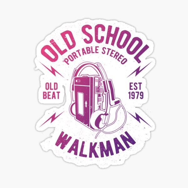 Old School Portable Stereo Walkman Sticker