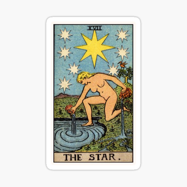 XVII. The Star Tarot Card Sticker