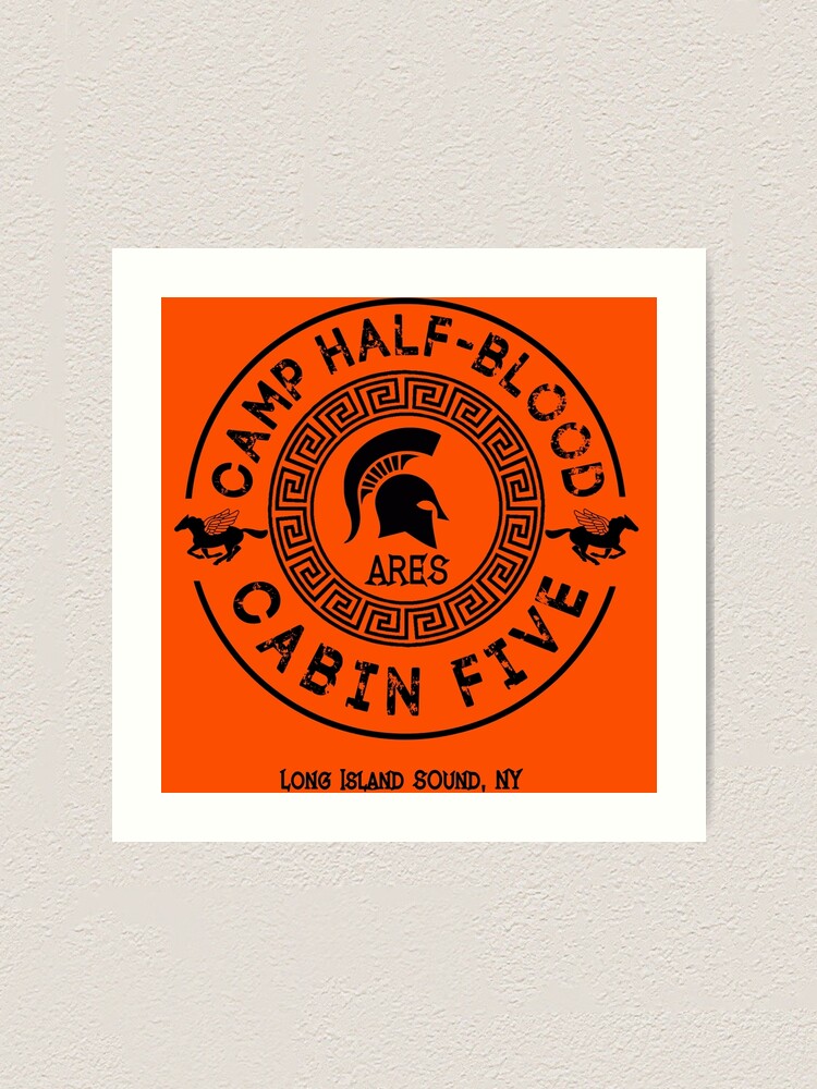 Percy Jackson - Camp Half-Blood - Cabin Five - Ares Sticker for Sale by  gingerbun