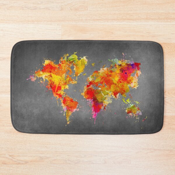 Item preview, World Map splash red #worldmap #map designed and sold by JBJart.