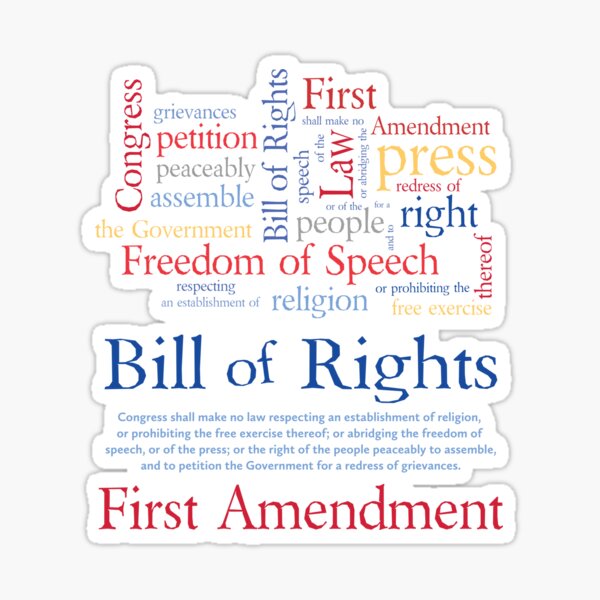 Item preview, Freedom of Speech First Amendment Bill of Rights designed and sold by AntiqueImages.