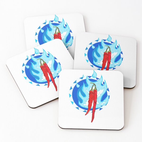 Item preview, Chili pepper blue flames logo designed and sold by mojocoffeetime.