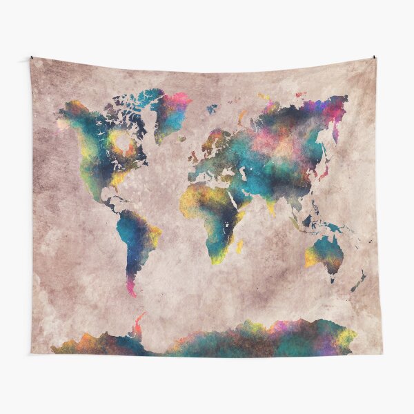 World Map #map #worldmap Tapestry