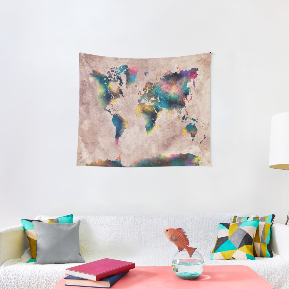 World Map #map #worldmap Tapestry