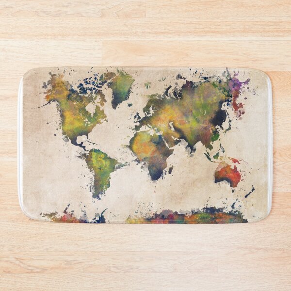Item preview, World Map green splash designed and sold by JBJart.