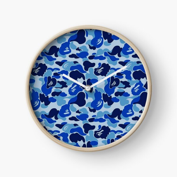 Blue Bape Camo Clock