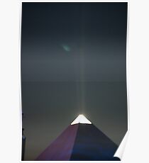 Pyramid Stage at night Poster