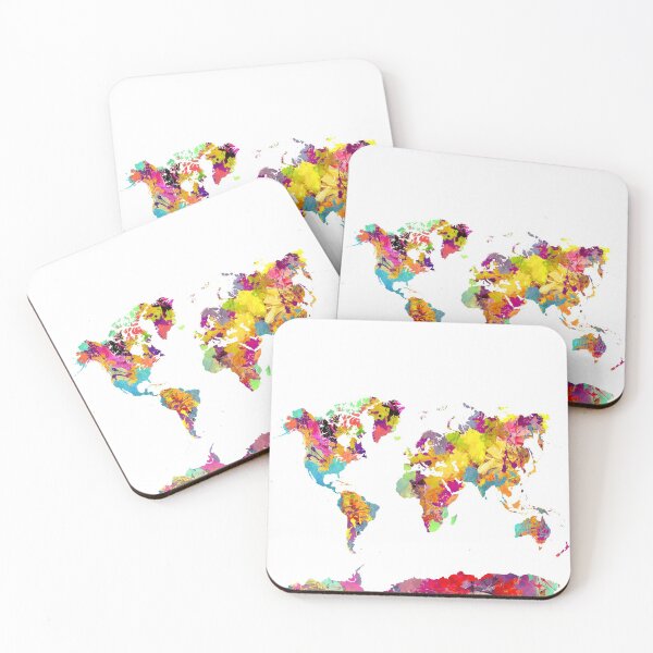 Item preview, world map color designed and sold by JBJart.