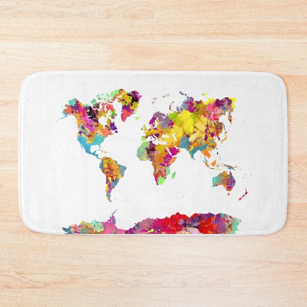 Item preview, world map color designed and sold by JBJart.