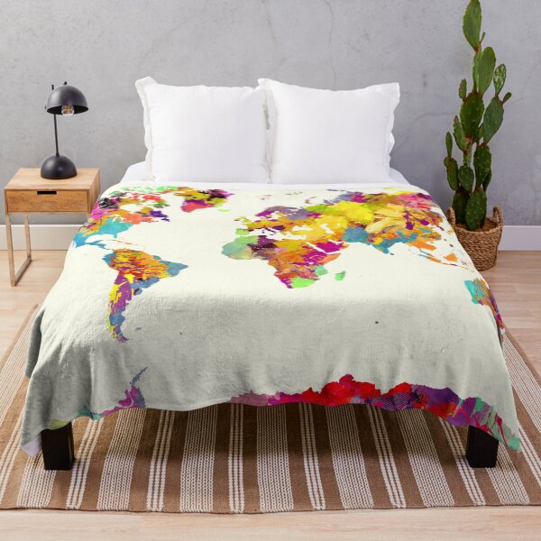 Item preview, world map color designed and sold by JBJart.