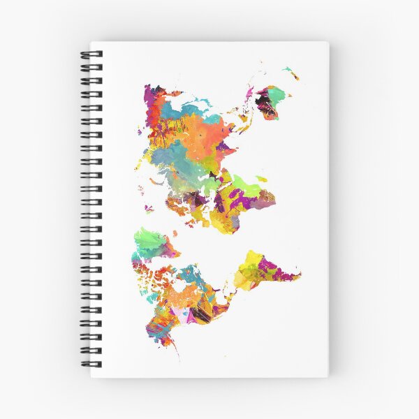 Item preview, world map color designed and sold by JBJart.