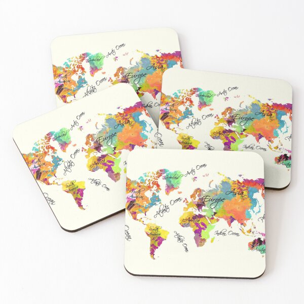 Item preview, world map text color designed and sold by JBJart.