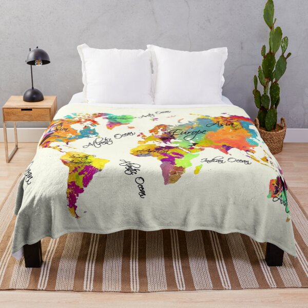 Item preview, world map text color designed and sold by JBJart.
